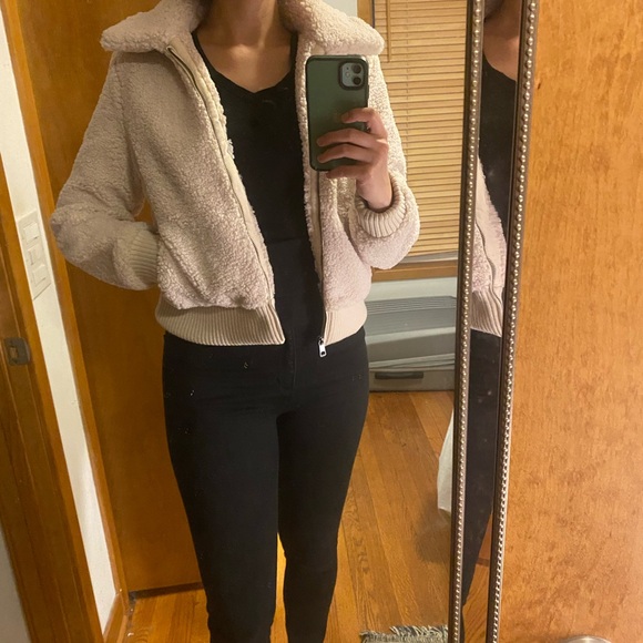 Banana Republic Sherpa Bomber Jacket - Picture 1 of 6